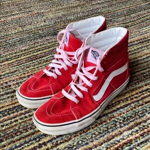 Vans Red High-Top Sneakers